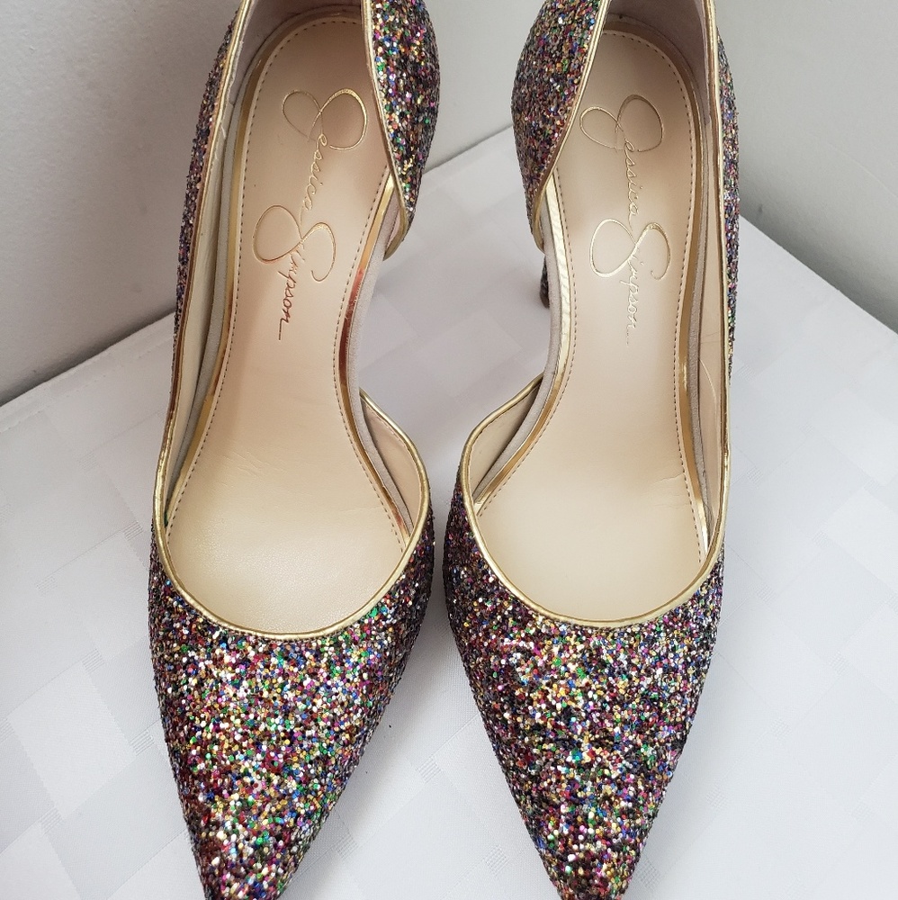 Jessica Simpson Glitter Claudette Shoes
